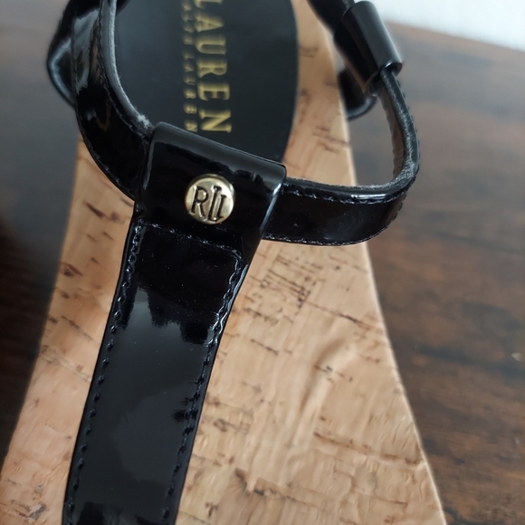 Lauren Ralph Lauren Reeta Cork Wedge Sandal 5-6 - Picture 2 of 11